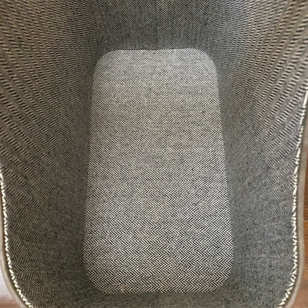 Gray Faux Leather Tweed Magazine Holder Storage Bin Basket Home Decor - Picture 5 of 9